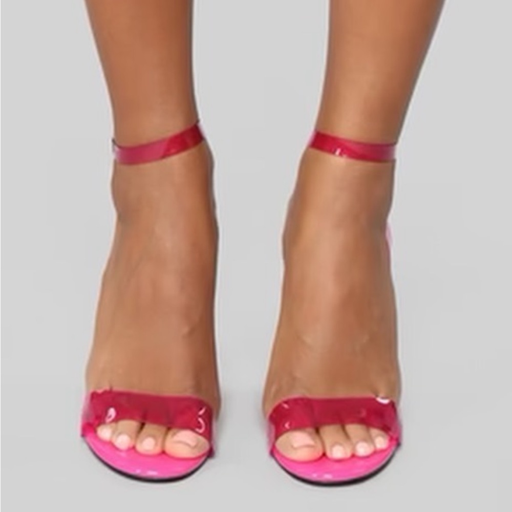 Pink jelly heels